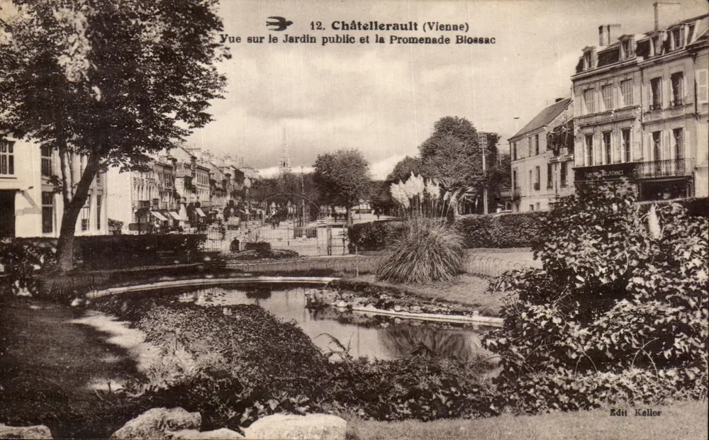 Châtellerault (Vienne) — Ansicht des öffentlichen Gartens und der Promenade Blossac — Edit Keller - Vorderseite