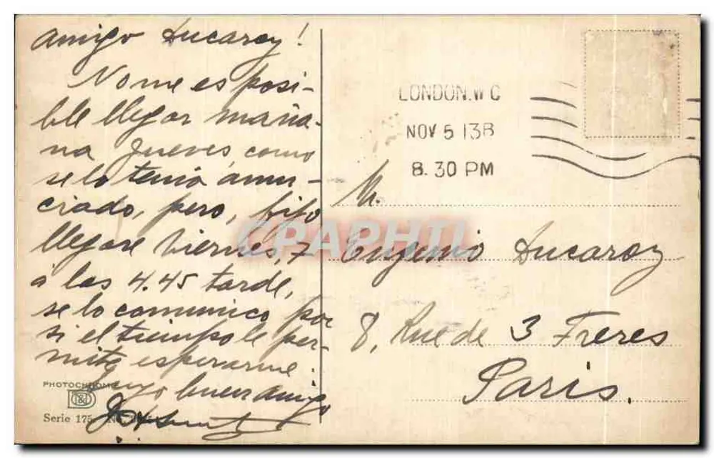 Frau beim Wasserholen — Zeeland, Zuid Beveland — Verlag Sluijters, Serie 175 - Rückseite