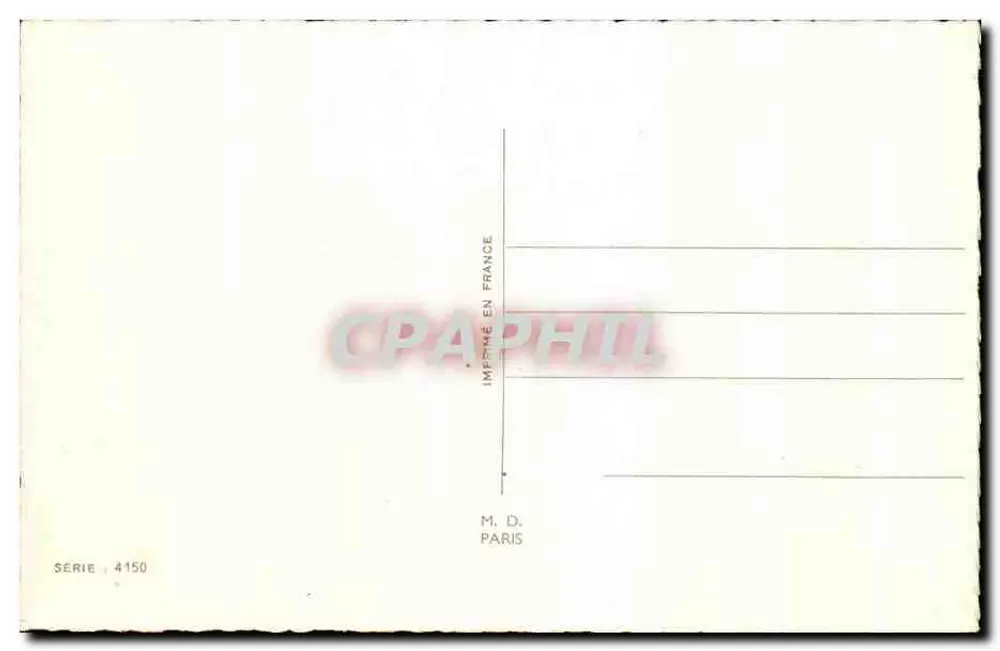 Blumenstrauß aus Rosen — Text 'Glückliches Geburtstag' — M. D. Paris, Serie 4150 - Rückseite