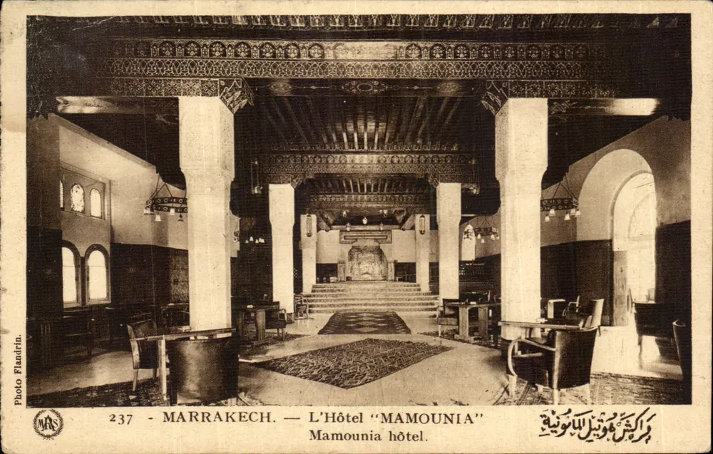 Marrakech — Das Hotel "Mamounia" — Photo Flandrin, n° 237 - Vorderseite