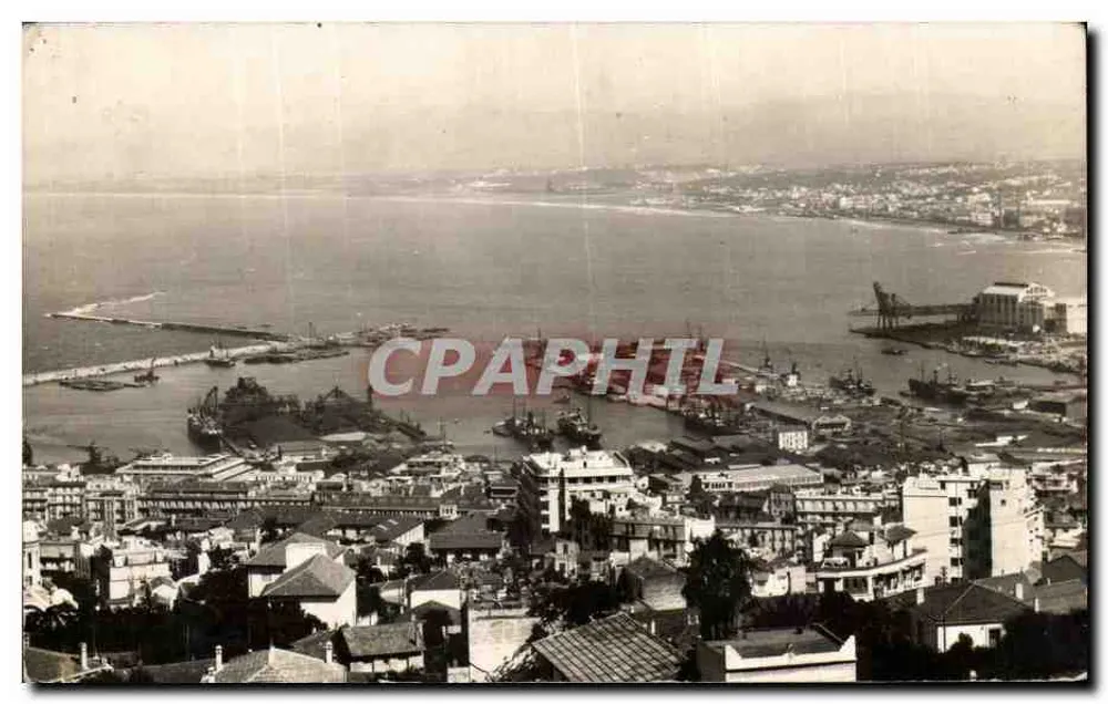 Alger — Der Eingang zum Hafen des Agha und die Bucht von Alger - Vorderseite