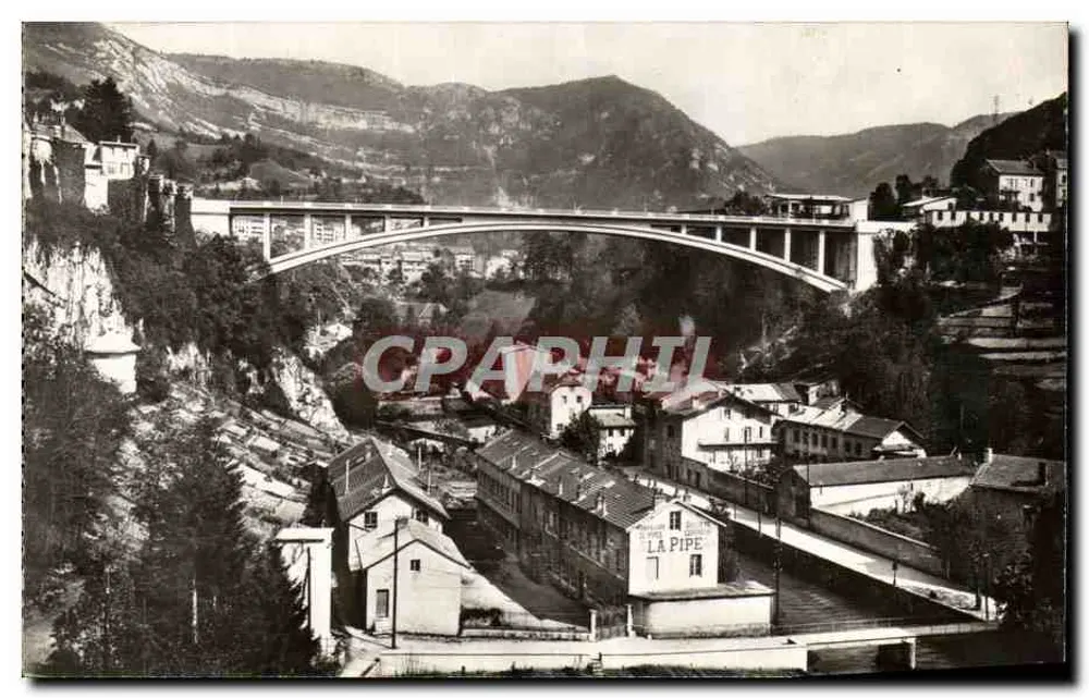 O Grande-Pont de Saint-Claude — Jura — Cliché Mandrillon - Frente