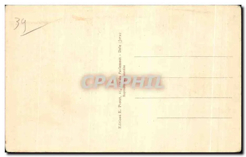 LONS-le-SAUNIER (Jura) — O Casino — Edições E. Protet, Dole - Verso