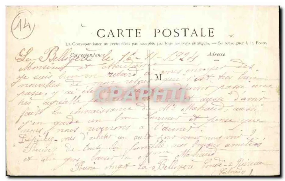 Um Condé-sur-Noireau — Die Teufelsfelsen bei Clécy — Sammlung des Bazar des Hotels de Ville und Rognault - Rückseite