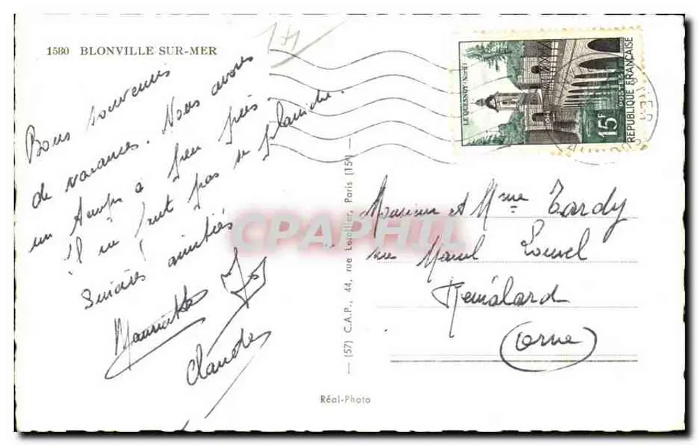 Blonville-sur-Mer — Lembrete — Graphique - Verso