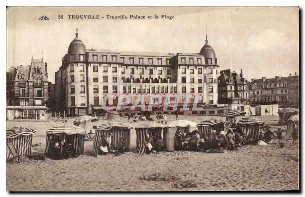 Trouville - Trouville Palace und der Strand — Verlag Alsatique des Arts Photographiques, Straßburg - Vorderseite