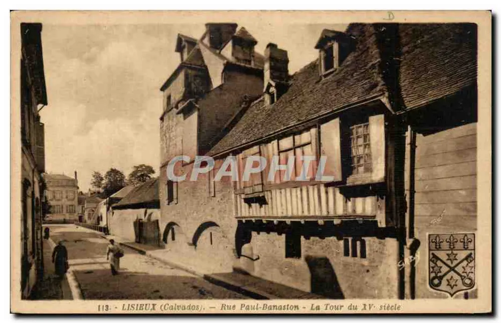 Lisieux (Calvados) — Straße Paul-Banaston — Die Turm des 15. Jahrhunderts - Vorderseite