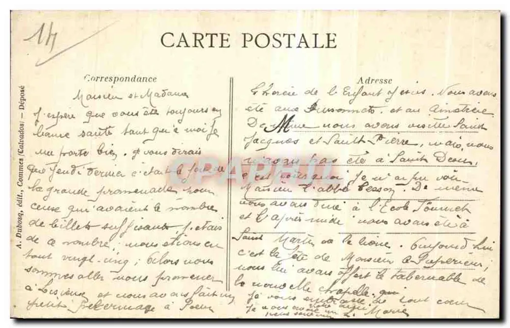La Maladrerie, nahe Caen — Der Park — Kollegium Ste-Marie — A+D - Rückseite