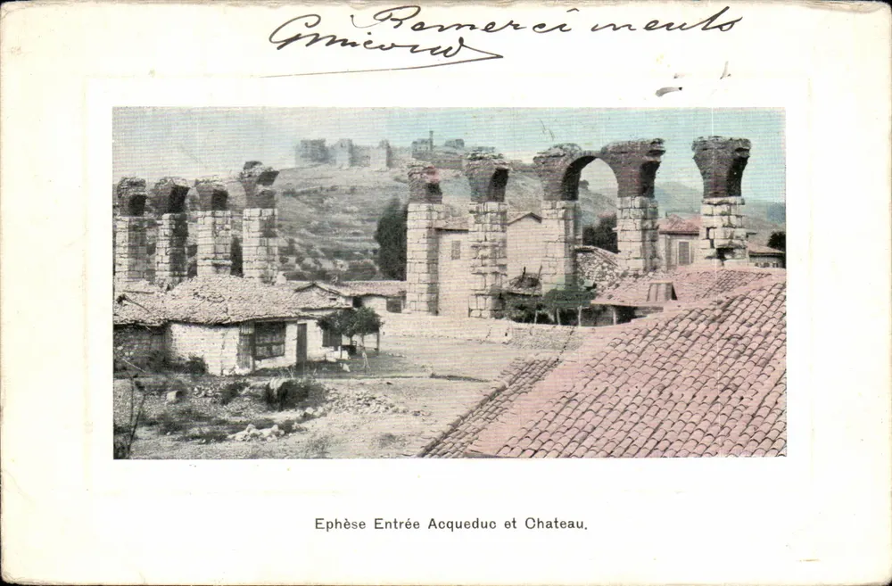 Ephesus — Eingang zum Aquädukt und Schloss — Verlag unbekannt - Vorderseite