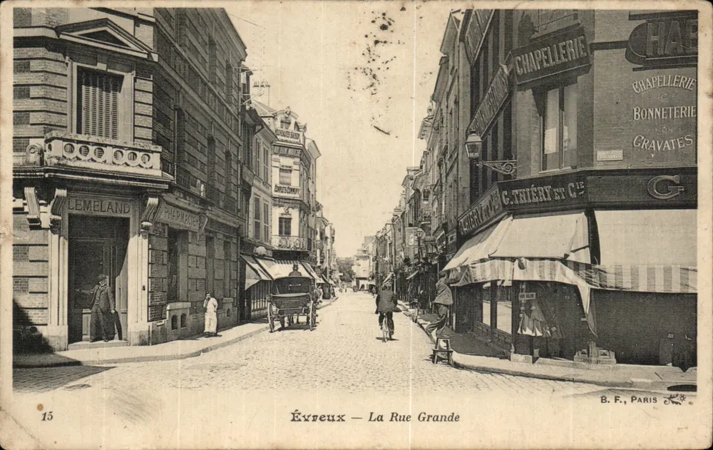 Évreux — La Rue Grande — B.F., PARIS - Vorderseite