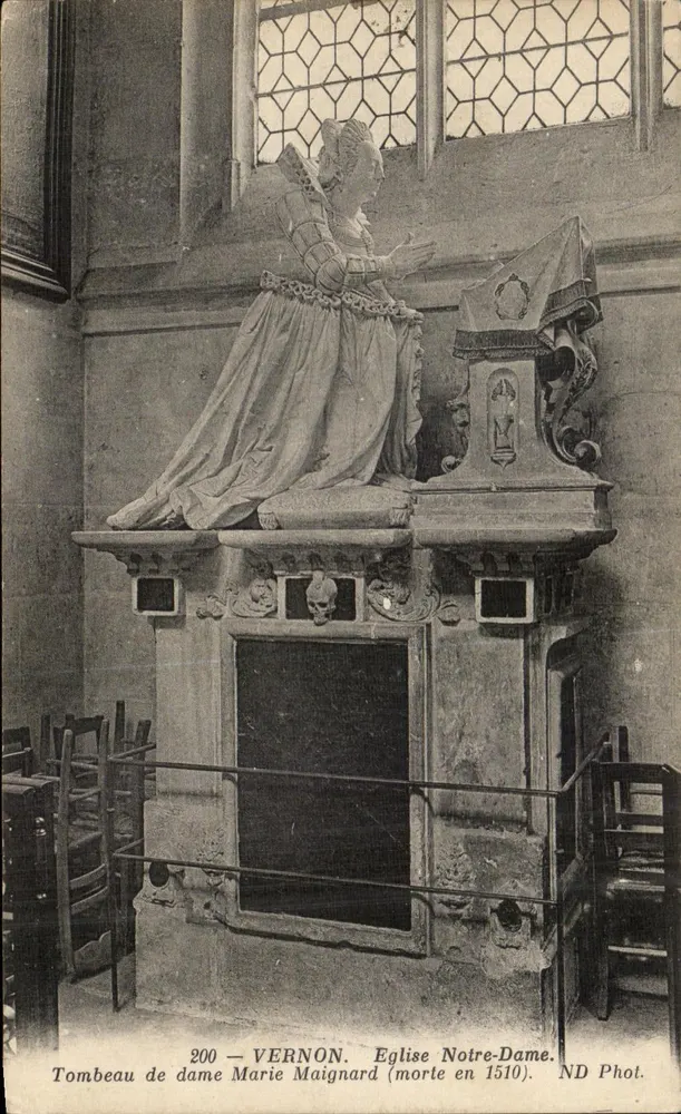 Grabmal der Dame Marie Maignard — Kirche Notre-Dame von Vernon — ND Fotografie, Nr. 200 - Vorderseite