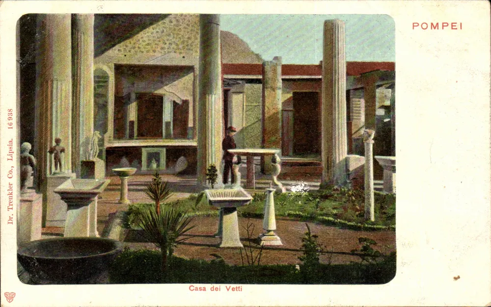 Casa dos Vetti — Pompeia — Dr. Trenkler Co., Lipsia, n° 16 938 - Frente