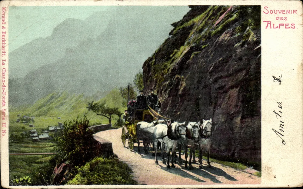 La Chaux-de-Fonds — Lembra da Alpes — Morand & Burkhardt, Série II, No. 10 - Frente