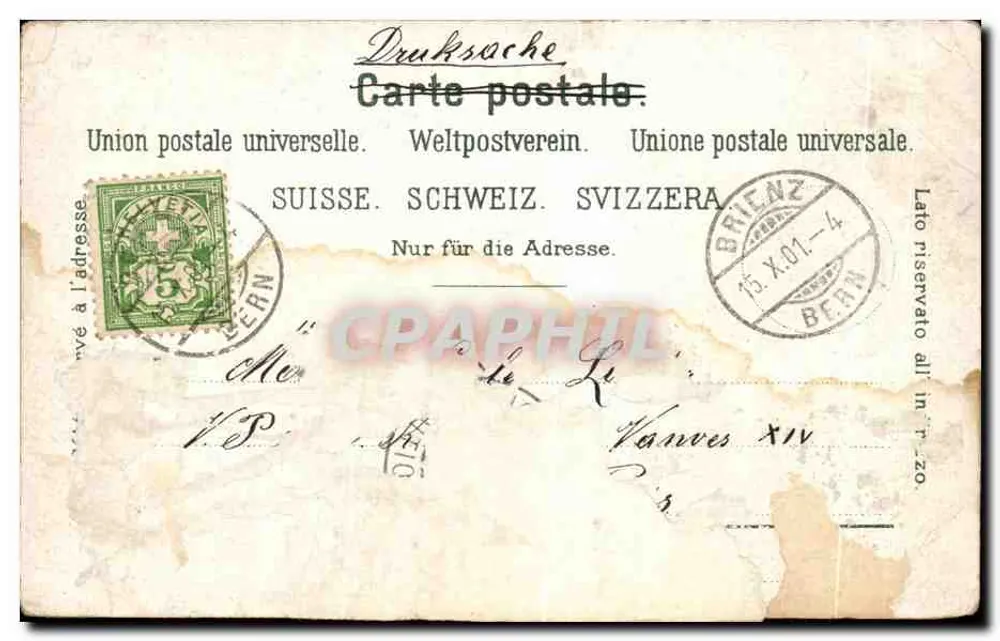 La Chaux-de-Fonds — Lembra da Alpes — Morand & Burkhardt, Série II, No. 10 - Verso