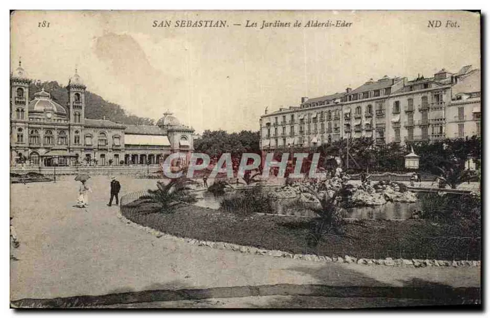 San Sebastián — Die Jardines de Alderdi-Eder — ND Fot. - Vorderseite