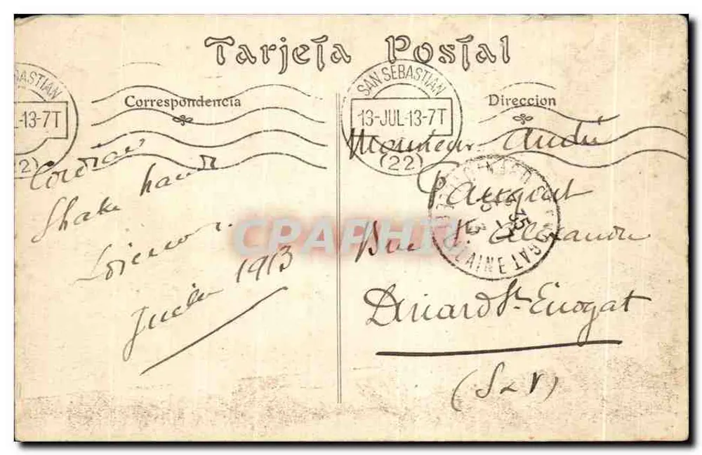 San Sebastián — Die Jardines de Alderdi-Eder — ND Fot. - Rückseite