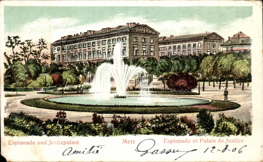 Esplanade und Gerichtshaus — Metz — Verlag Amitié - Vorderseite