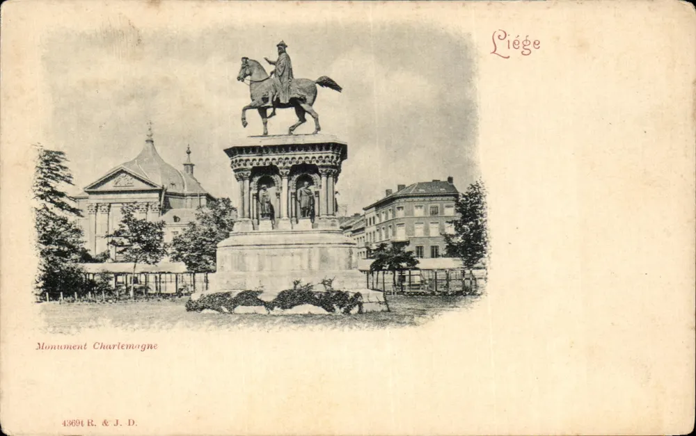चार्लमेगन का स्मारक — लियोज — आर. & जे. डी. - आगे