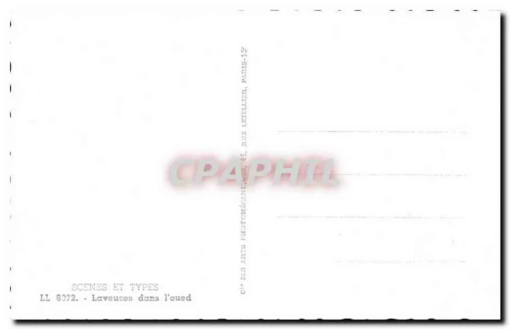 Lavadeiras no oued — Série LL 6072 — C° Les Arts Photographiques, Paris - Verso