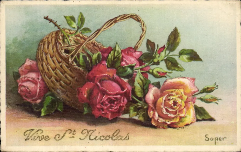 Bouquet de rosas — San Nicolás — Ediciones SUPERLUXE - PARIS - Anverso