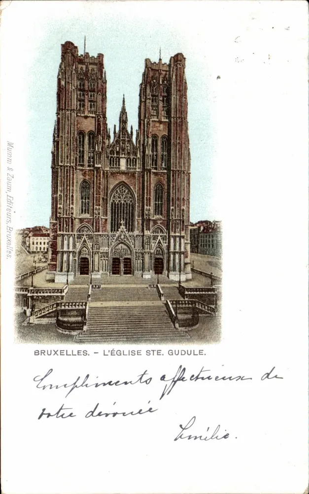 Bruxelas - A Igreja de Santa Gudula — Murnm & Zaunn, Bruxelas - Frente