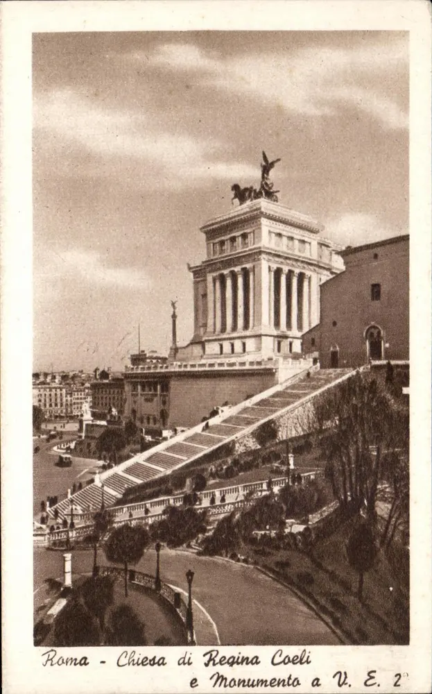 Roma - Igreja de Regina Coeli e Monumento a V. E. 2° - Frente