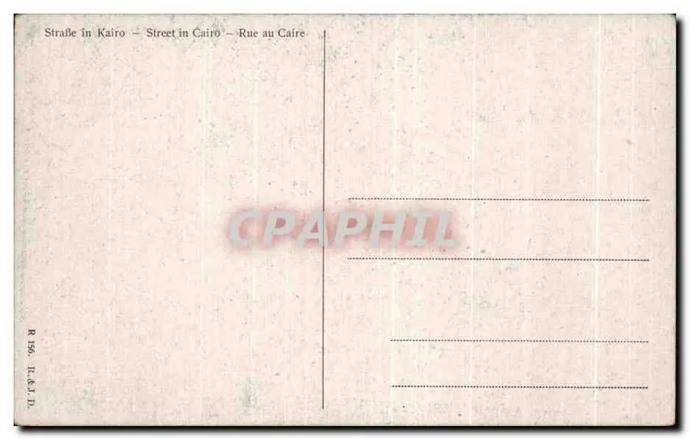 Rue au Caire — lebhaftes Markt — L. Wachse, R 156, R.&F.D. - Rückseite