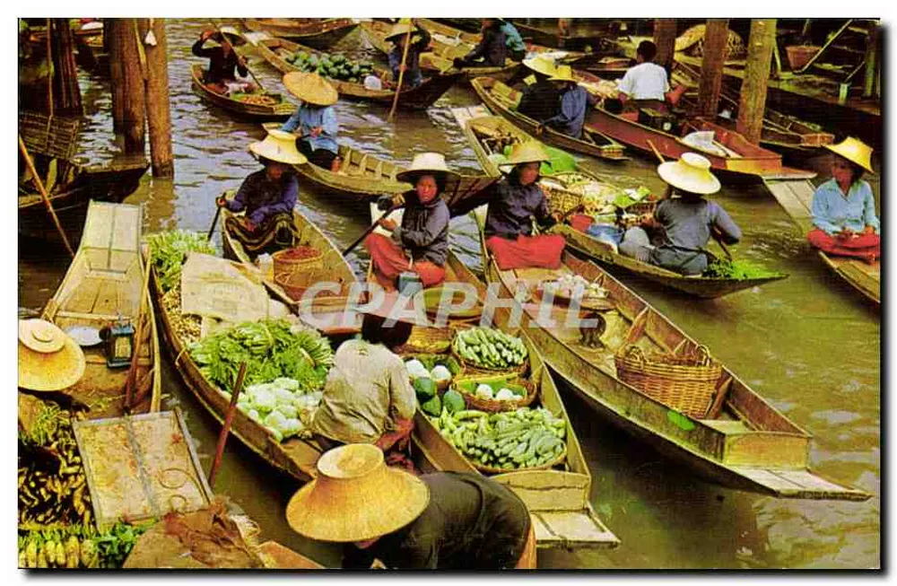 Schwimmender Markt in Damnoen Saduak — Thailand — Phototip Philatip, n° 860 - Vorderseite