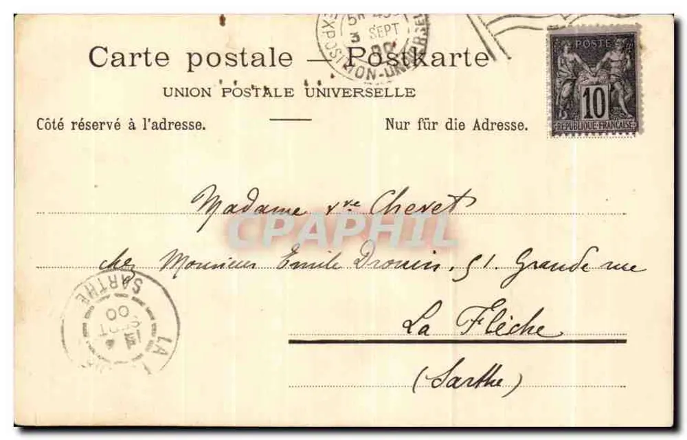 Berner Oberland — Schweizer Dorf mit Frau im traditionellen Kleid — Verlag: Comptoir de Phototype Neuchâtel (Schweiz) n°49 - Rückseite