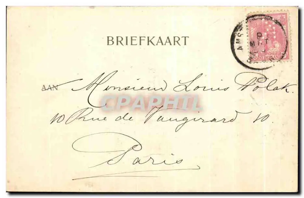 Amsterdam — Groenburgwall — J. H. Schlaeter, Amsterdam, n°76 - Verso