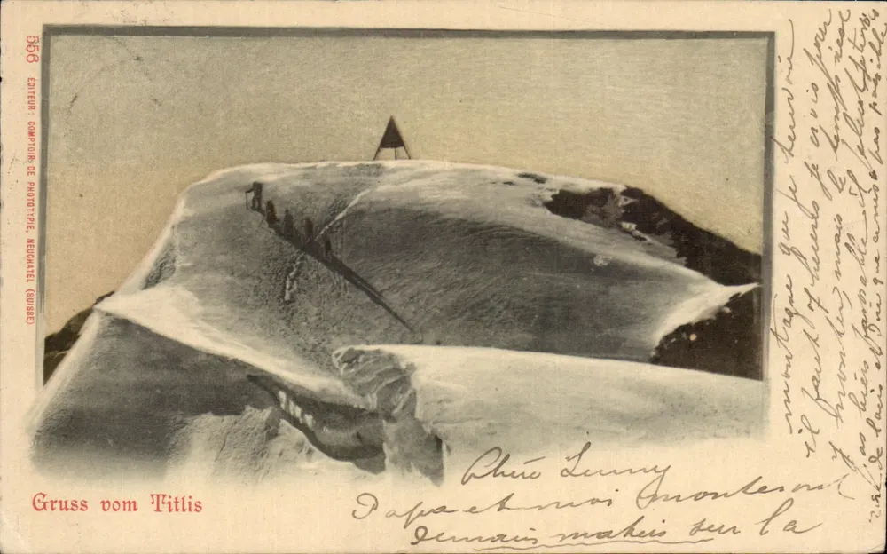 Cruss vom Titlis — Vista do cume nevado — Editor Comptoir de Photographie Neuchâtel (Suíça) - Frente
