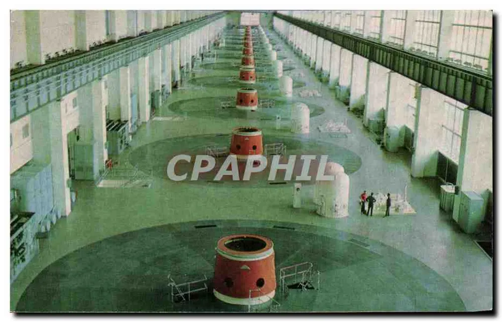 Divnogorsk — Sala das Máquinas da Usina Hidrelétrica de Krasnoyarsk — Editor «Planeta», Moscou, 1978 - Frente
