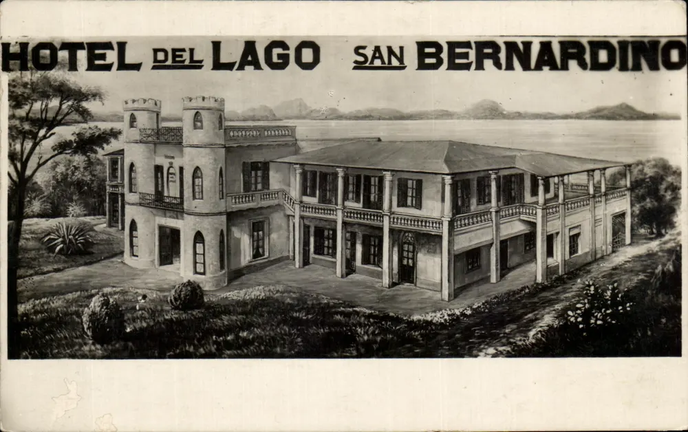 Hotel del Lago San Bernardino — ilustração — editor não visível - Frente