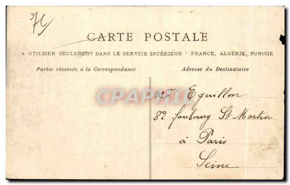 Havre — O Cabo da Hève — E. J. - Verso