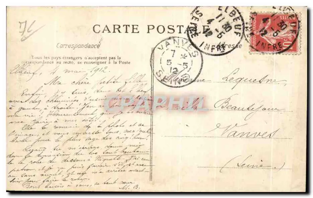 Elbeuf — Der Hängebrücke und der Kai von Saint-Aubin — Normandie — Die 'C.P.A.' - Rückseite