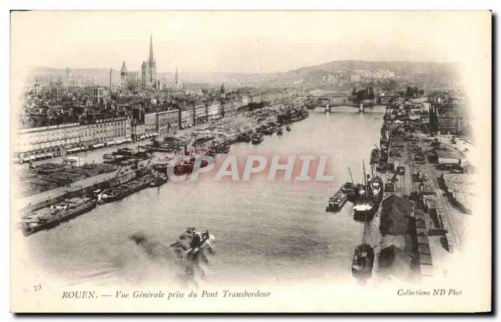 Rouen — Allgemeiner Blick vom Pont Transbordeur — Collections ND Phot - Vorderseite