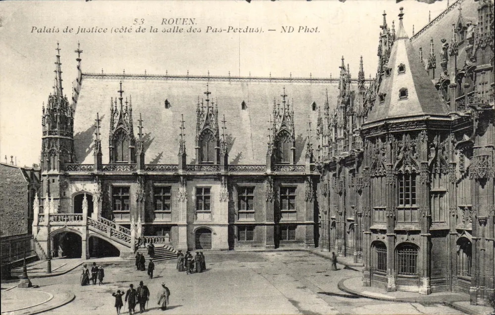 Rouen — Palast der Gerechtigkeit (Seite des Saals der Verlorenen Schritte) — ND Phot. - Vorderseite