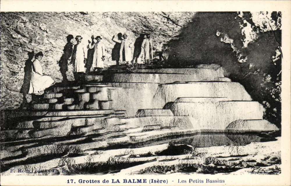 Höhlen von LA BALME (Isère) — Die Kleinen Becken — F. Roux / Verlag La Balme, Nr. 17 - Vorderseite