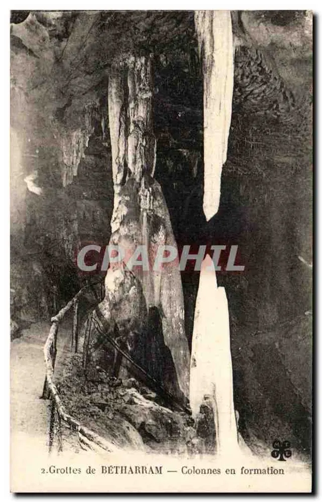 Grutas de BÉTHARRAM — Colunas em Formação - Frente