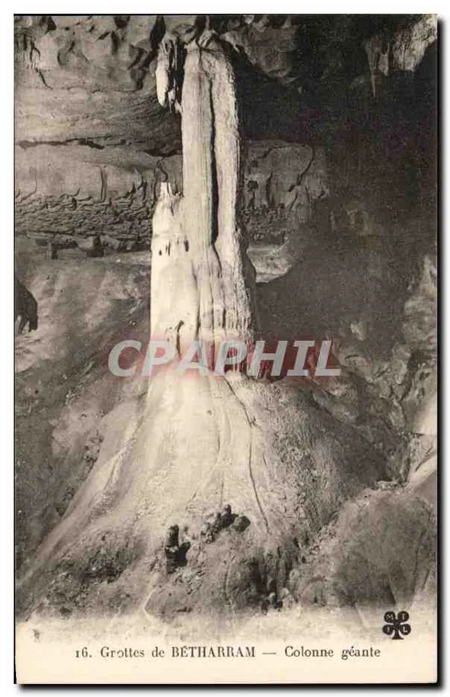 Grutas de BÉTHARRAM — Coluna gigante - Frente