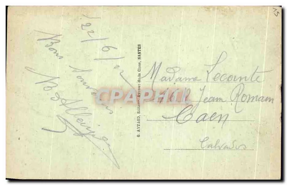 Mortain — La Grande Cascade — éditeur G. Artaud, Nantes, n°7 - Rewers