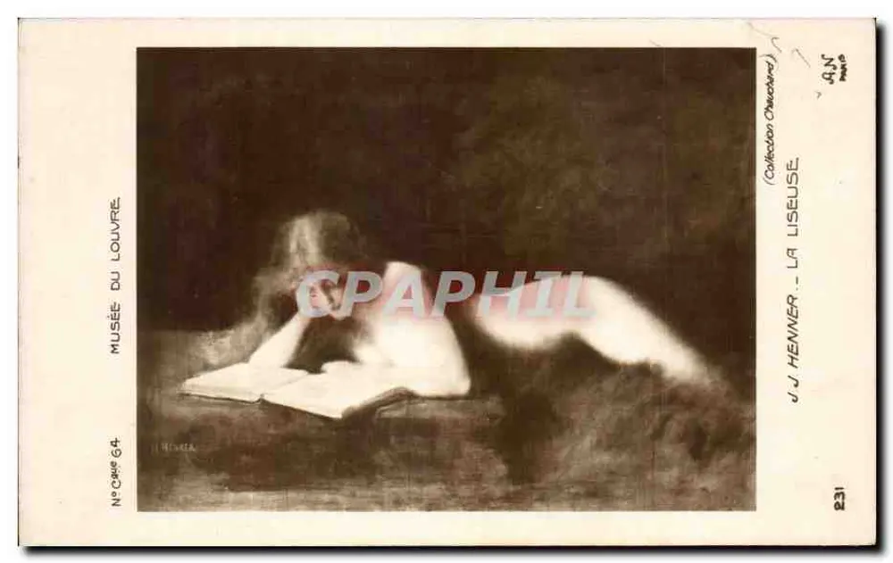 Die Leserin — J.J. Henner — Musée du Louvre — Sammlung Chauvire — Nr. 231 - Vorderseite