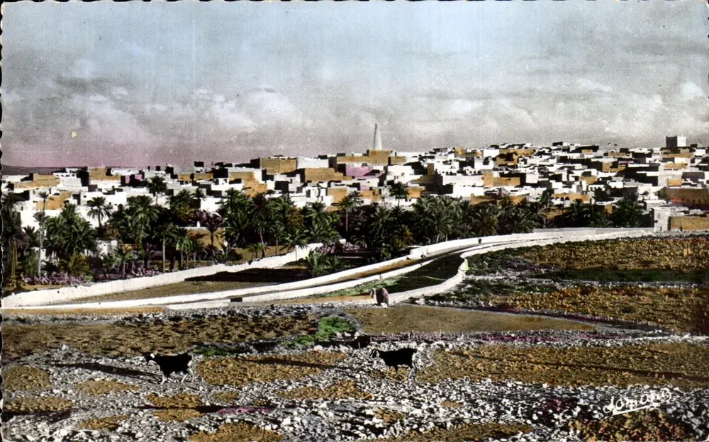 Berrrian (Oase) — Territorium des Südens — Allgemeiner Blick mit Minaret — Edition Benzait Yalida - Vorderseite