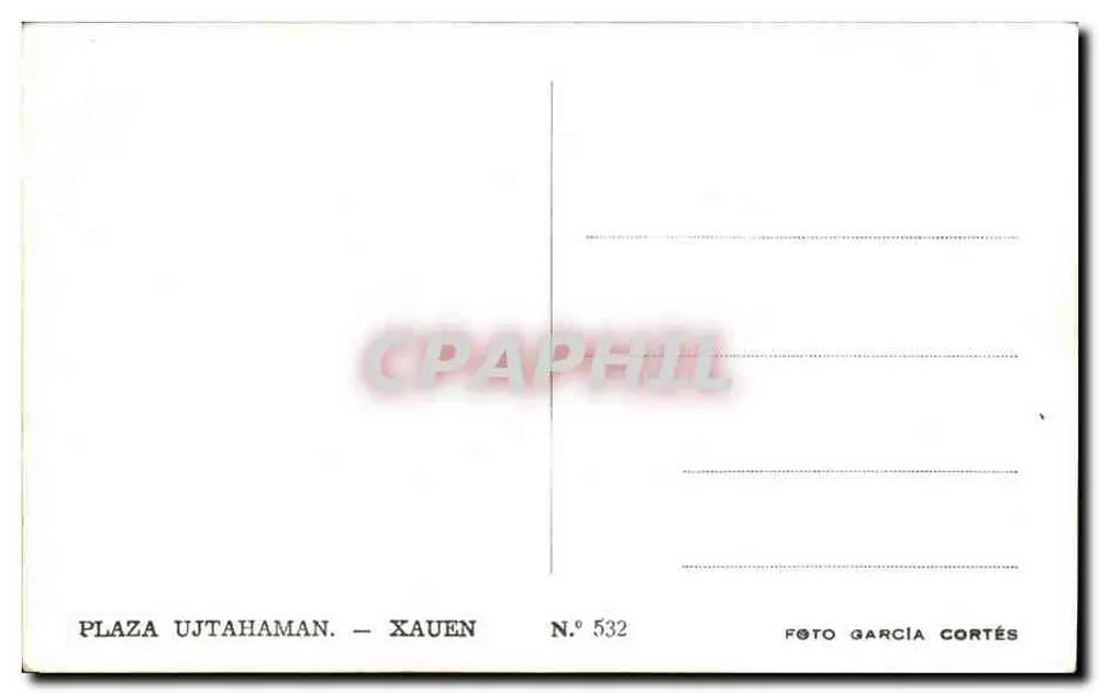 Plaza Ujtahaman — Xauen — Foto García Cortés N° 532 - Verso