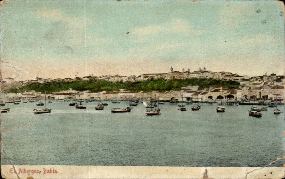 Hafen von Bahia — Ansicht des Hafens mit zahlreichen Booten — unbekannter Verlag, Seriennummer nicht sichtbar - Vorderseite