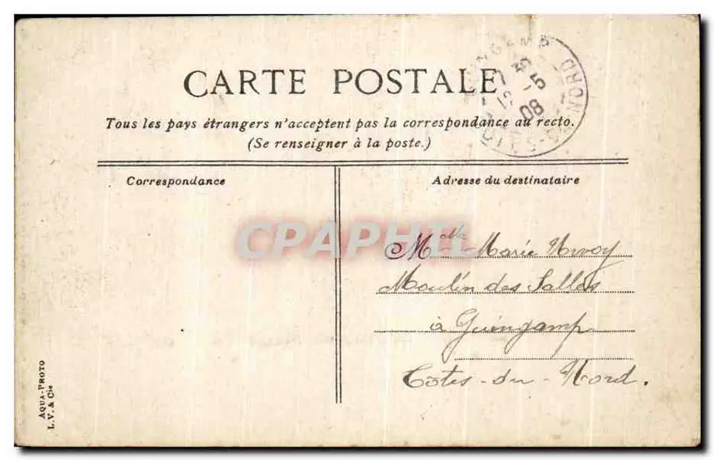 Alger. Der Hafen : Aufnahme vom Hotel de l'Europe — Verlag L.Y.P.C.I. n° 6 - Rückseite