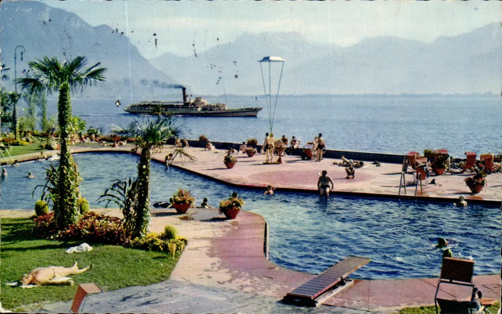 Montreux — Die Pool des Casinos — Verlag IRIS MEXICHROME - Vorderseite