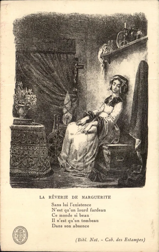 Marguerites Traum — Gedicht — Nationalbibliothek, Kabinett der Drucke - Vorderseite