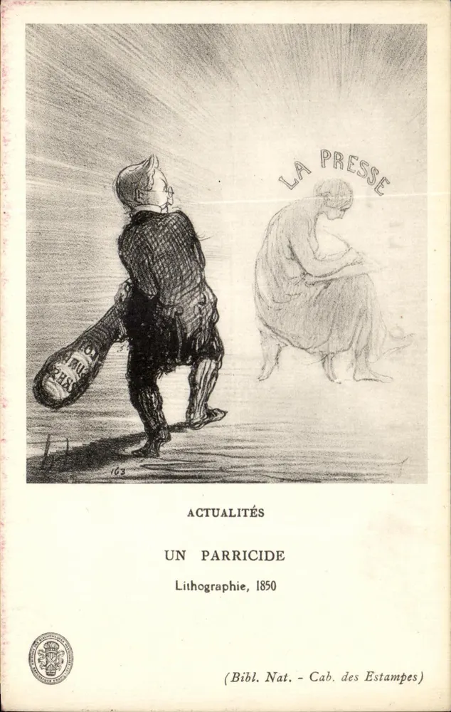 Um Parricídio — Litografia, 1850 — Bibliothèque nationale, Cabinet des Estampes - Frente