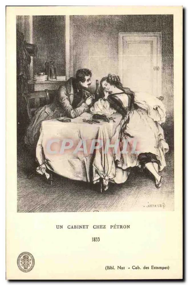 Um cabinet chez Pétron — 1833 — Bibliothèque nacional, Cabinet des estampes - Frente